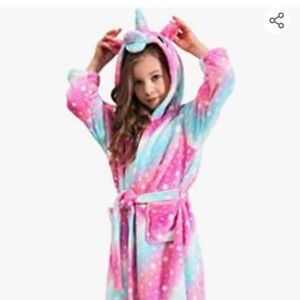 Unicorn bathrobe girls size 8-9